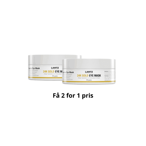 2X Lantz CPH - 24K Guld Øjenmasker (Intens Fugt og Antiaging)